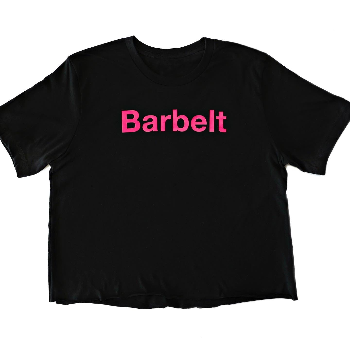 Black Pink Cropped Women's T-Shirt