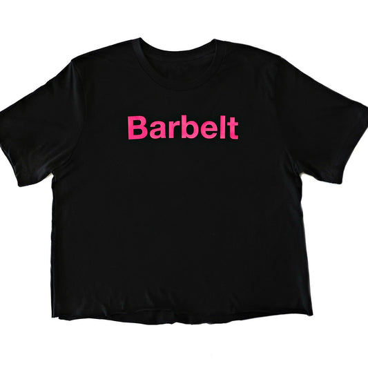 Black Pink Cropped Women's T-Shirt