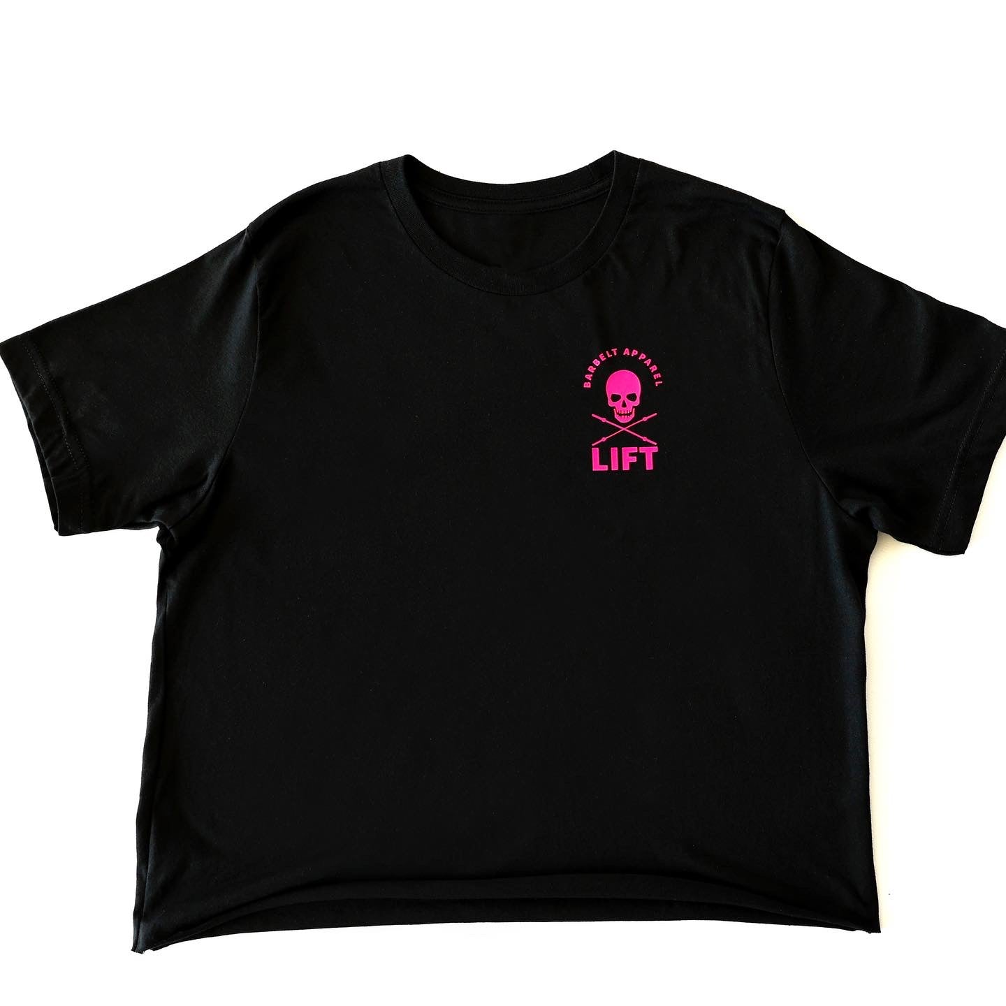 Black Deadlift Cropped Women's T-Shirt