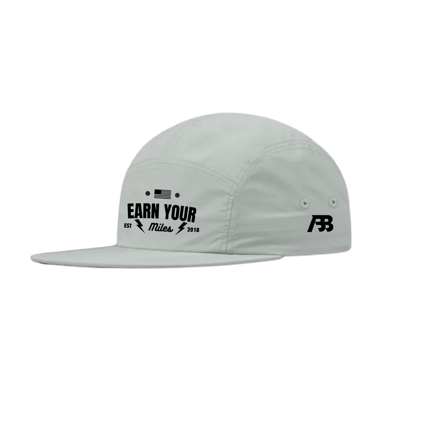 Earn your miles 5-panel nylon hat